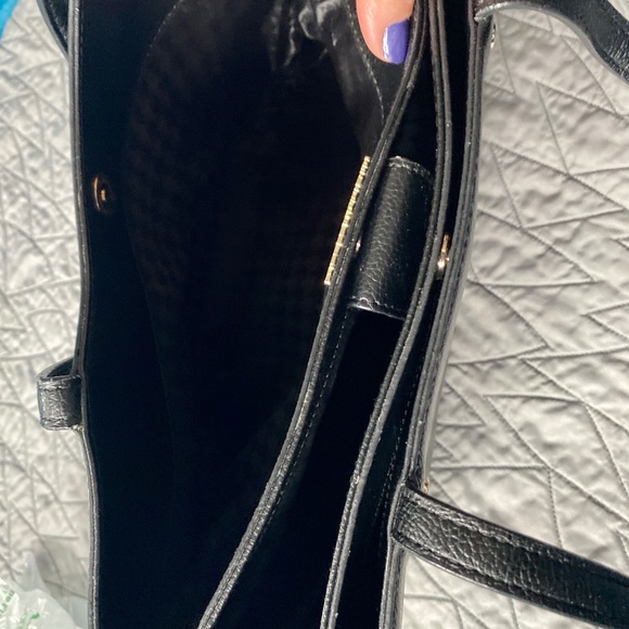 KARL LAGERFELD PARIS tote satchel handbag black Pre-owned in excellent shape - Picture 7 of 7